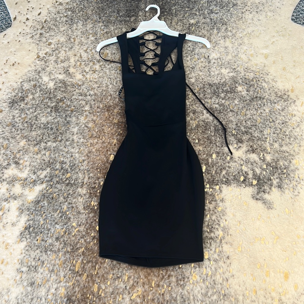 Lace Up Back Dress
